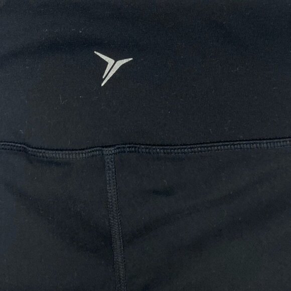 Old Navy Black Power Press Crop Leggings Small Compression Stretch Sweat Wicking - Picture 8 of 15